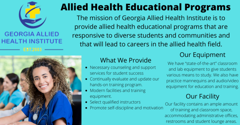 Allied Health Educational Programs – Georgia Allied Health Institute